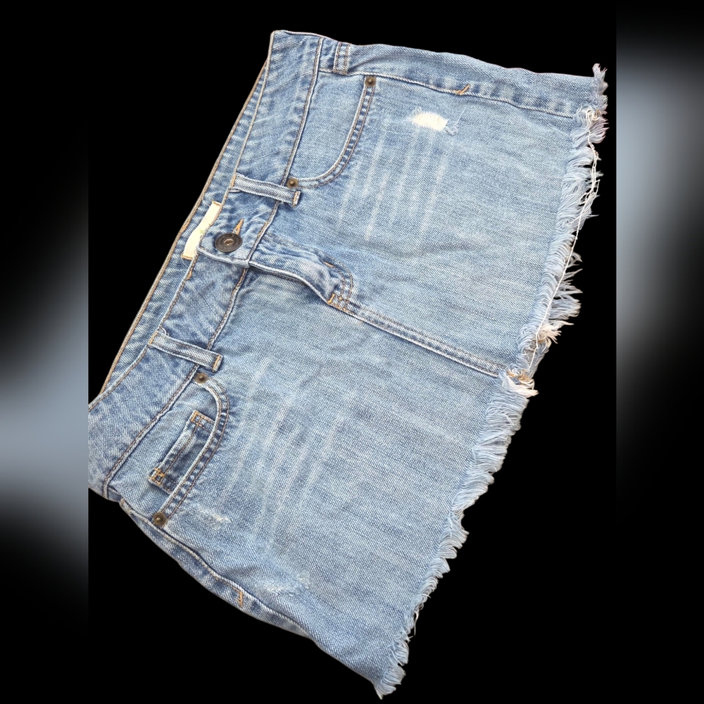*0439 Nollie denim bead skirt women Juniors 9